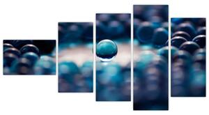 Obraz modré sklenené guľôčky (Obraz 110x60cm)