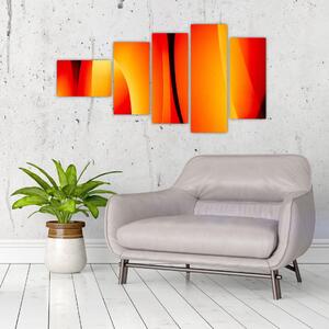 Oranžový abstraktný obraz (Obraz 110x60cm)
