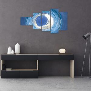 Moderný obraz - modrá abstrakcie (Obraz 110x60cm)