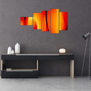 Oranžový abstraktný obraz (Obraz 110x60cm)