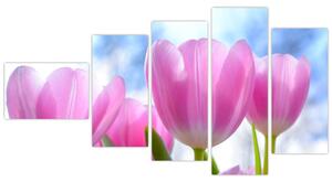 Obraz ružových tulipánov (Obraz 110x60cm)