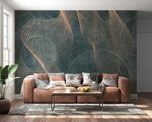 Tapety Vlnovky v zelenej farbe , Fototapety art deco, u97469v1 : Uwalls.sk