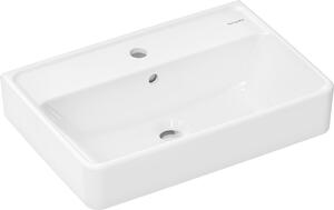 Hansgrohe Xanuia Q - Umývadlo Compact 550x370mm s otvorom pre batériu, s prepadom, biela 60209450