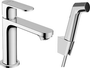 Hansgrohe Rebris S - Páková umývadlová batéria 110 s ručnou sprchou Bidette a sprchovou hadicou 160 cm, chróm 72215000