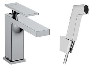 Hansgrohe Tecturis E - Páková umývadlová batéria 110 s ručnou sprchou Bidette a sprchovou hadicou 160 cm, chróm 73210000