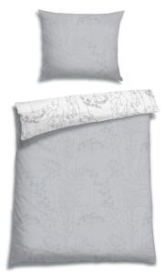 POSTEĽNÁ BIELIZEŇ, flanel, svetlosivá, 140/200 cm Florella - Obliečky & plachty