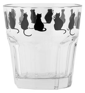 Pohárik na vodu s mačkami a srdiečkom Dog&Cat - Ø 8*8 cm / 200 ml - Clayre & Eef