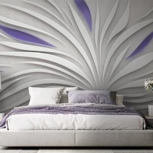 Tapety Abstraktný kvet na látke vo fialových farbách, 3D fototapety, u06452v3 : Uwalls.sk