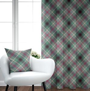 Ervi Gobelínový zatemňovací termo záves - Tradičný zelený tartan