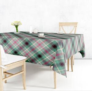 Ervi Gobelínový obrus na stôl štvorcový - Tradičný zelený tartan
