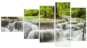 Obraz lesných vodopádov (Obraz 110x60cm)