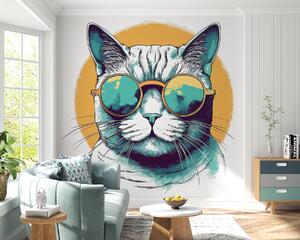 Tapety Mačka so zlatými okuliarmi, Fototapety zvieratá, u98179 : Uwalls.sk