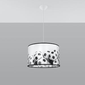 Detské závesné svietidlo Ball B, 1x plastové tienidlo so vzorom, (fi 40cm)