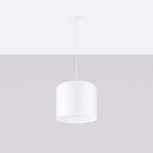 Závesné svietidlo Nova, 1x biele textilné tienidlo, (fi 30 cm)