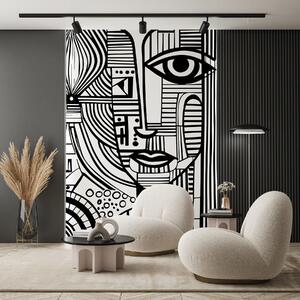 Tapety Portrét v líniách, Fototapety čiernobiele, u98714 : Uwalls.sk