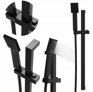 Gamma Zn3, sprchový stĺp s ručnou sprchovou hlavicou 62cm, čierna matná, GMA-ZN3-BK