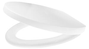 Gamma Trigo D3, toaletné WC sedátko 445(485)x370mm z polypropylénu s pomalým zatváraním, biela, GMA-D3
