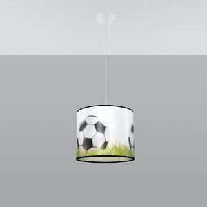 Detské závesné svietidlo Ball C, 1x plastové tienidlo so vzorom, (fi 30cm)