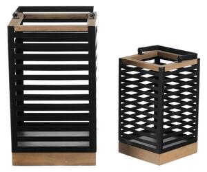 Set dvoch lampášov čierny JS464 (2 ks)