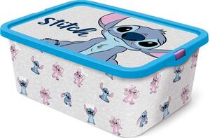 Plastový úložný box s vekom Stitch 13l