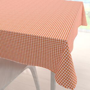 Biante Dekoračný štvorcový obrus Rebeka RE-006 Oranžovo-biela kocka malá 100x100 cm