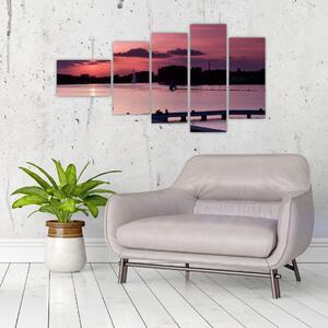 Západ slnka na vode, obraz (Obraz 110x60cm)