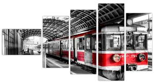 Vlaková stanica - moderný obraz (Obraz 110x60cm)