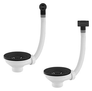 Gamma Gamma, sitko do drezu s prepadom 115mm, čierna matná, GMA-1S115BK