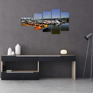 Prístav lodí - moderné obrazy (Obraz 110x60cm)