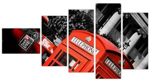Londýnska telefónna búdka - moderné obrazy (Obraz 110x60cm)
