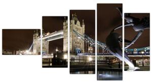 Nočný Tower Bridge - obraz (Obraz 110x60cm)