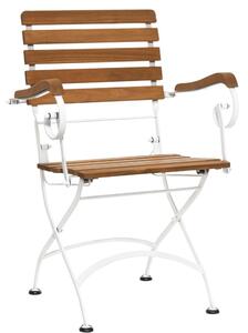 PARKLIFE Skladacie stoličky prírodná biela, 2 ks