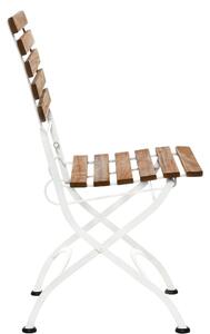 PARKLIFE Skladacia stolička set 2 ks - hnedá/biela