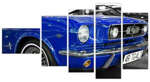 Modré auto - obraz (Obraz 110x60cm)