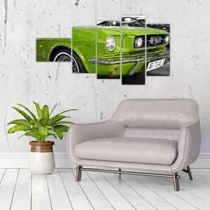 Zelené auto - obraz (Obraz 110x60cm)