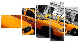 Žlté taxi - obraz (Obraz 110x60cm)
