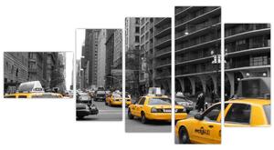 Žlté taxi - obraz (Obraz 110x60cm)