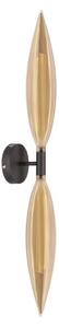 Nástenná lampa NORDIC 2xG9/5W/230V čierna/dymová béžová