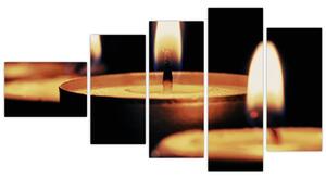 Horiace sviečky - obraz (Obraz 110x60cm)