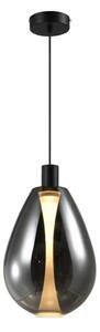 Elegantný závesný luster na lane DENSO 1xGU10/10W/230V pr. 30 cm, čierny chróm