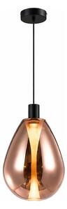 Závesné svietidlo na lanku DENSO 1xGU10/10W/230V, priemer 30 cm, medené/čierne