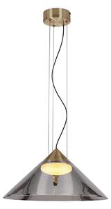Závesný luster na lanku PRESTO 1xGX53/10W/230V, priemer 34 cm, zlatý/dymovo-šedý