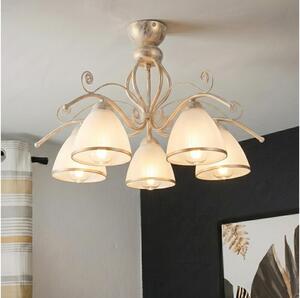 Brilagi - LED prisadený luster ANTICO 5xE27/60W/230V 3000K biela patina