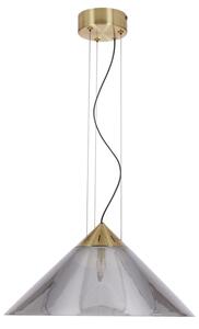 Závesný luster na lanku PRESTO 1xGX53/10W/230V, priemer 34 cm, zlatý/dymovo-šedý
