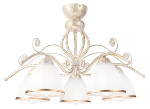 Brilagi - LED prisadený luster ANTICO 5xE27/60W/230V 3000K biela patina