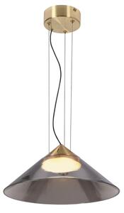 Závesný luster na lanku PRESTO 1xGX53/10W/230V, priemer 34 cm, zlatý/dymovo-šedý
