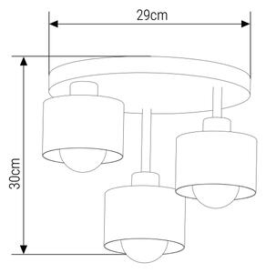 Luster na tyči 3xE27/35W/230V pr. 30 cm biela/zlatá