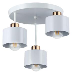 Luster na tyči 3xE27/35W/230V pr. 30 cm biela/zlatá