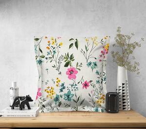 Ervi obliečka na vankúš KREPOVÝ bavlnený s lemom - Sladký Rozkvet 2