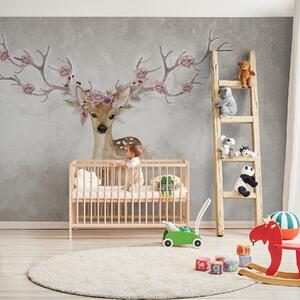 Tapety Jeleň s kvitnúcim parožím II, Detské fototapety, Fototapety pre dievčatá, u04671d2 : Uwalls.sk